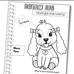 A coloring page for Tess