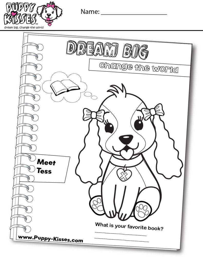 A coloring page for Tess