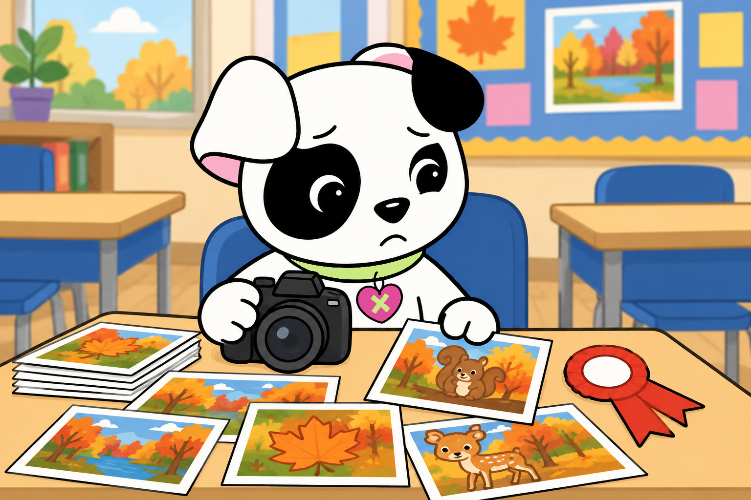 Jacob sits quietly with his camera and award-winning photos as he struggles with jealousy.
