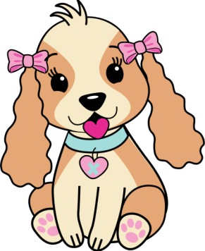 Tess the creative artist character from the Puppy Kisses children's brand.