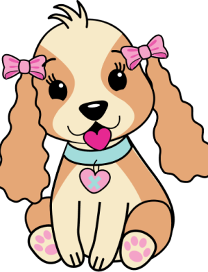 Tess the creative artist character from the Puppy Kisses children's brand.